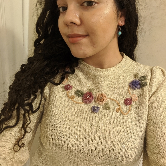 Vintage 90s crop top knit - Picture 2 of 5